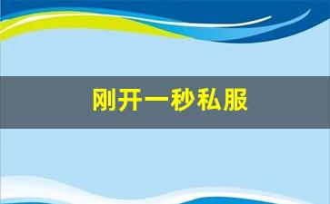 刚开一秒私服(刚开一秒单职业sf) (2