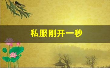 私服刚开一秒(刚开一秒单职业传奇sf)