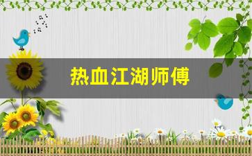 刚开私服：热血江湖师傅(热血江湖师傅的宝
